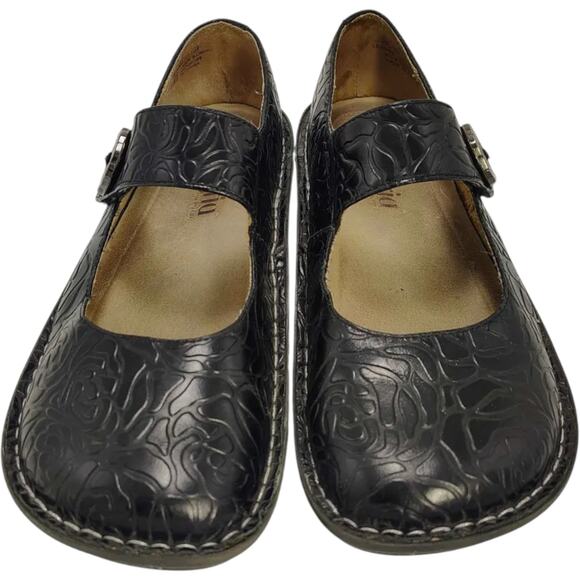 Alegria Paloma Women’s Leather Embossed Rose Comfort MJ Clog EU 39 US 8-8.5 - Picture 3 of 10